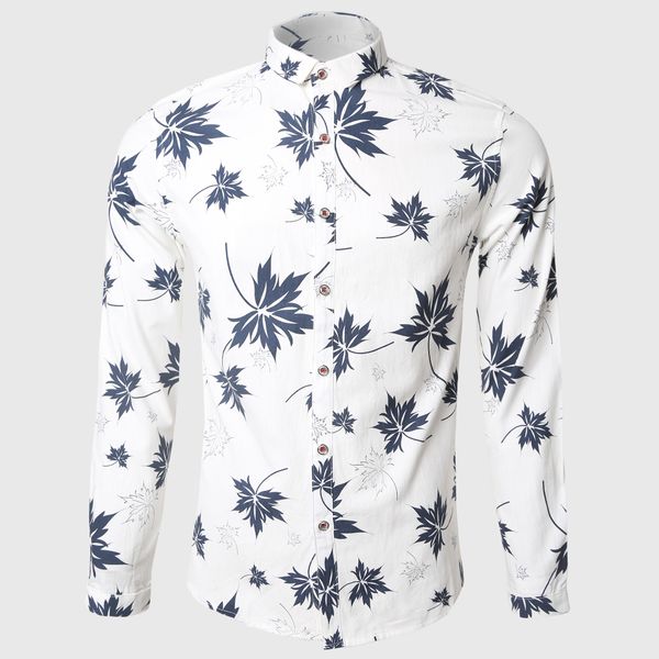 wholesale- leaves printed long sleeve shirt men white casual shirts cotton turn down collar hawaiian om style, White;black
wholesale- leaves printed long sleeve shirt men white casual shirts cotton turn down collar hawaiian om style, White;black