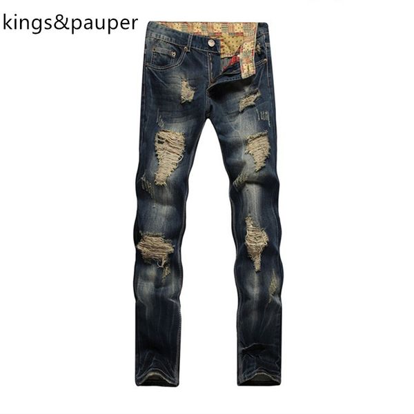 wholesale- fashion denim pants silm fit male mens light blue vintage designer casual hole ripped jeans overalls jeans
wholesale- fashion denim pants silm fit male mens light blue vintage designer casual hole ripped jeans overalls jeans