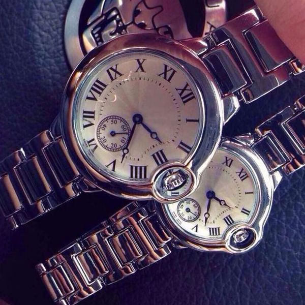 lovers' luxury watches women men watch roman numerals small dial works brand full stainless steel band quartz wristwatches relojes gift, Slivery;brown
lovers' luxury watches women men watch roman numerals small dial works brand full stainless steel band quartz wristwatches relojes gift, Slivery;brown