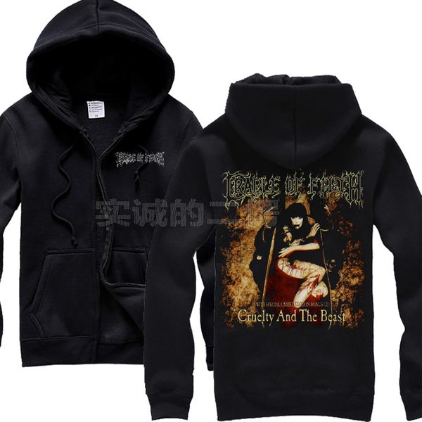 wholesale- 4 designs zipper sweatshirt cradle of filth rock cotton soft hoodies punk heavy metal clothing tracksuit sudadera fleece skull, Black
wholesale- 4 designs zipper sweatshirt cradle of filth rock cotton soft hoodies punk heavy metal clothing tracksuit sudadera fleece skull, Black