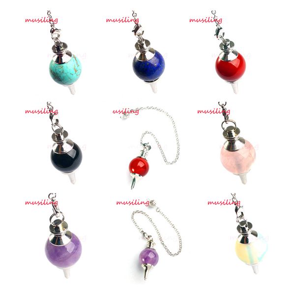 reiki hypnosis pendulum chain jewelry dowsing healing chakra pendant natural stone ball bead charm pagan wicca accessories mix order, Silver
reiki hypnosis pendulum chain jewelry dowsing healing chakra pendant natural stone ball bead charm pagan wicca accessories mix order, Silver