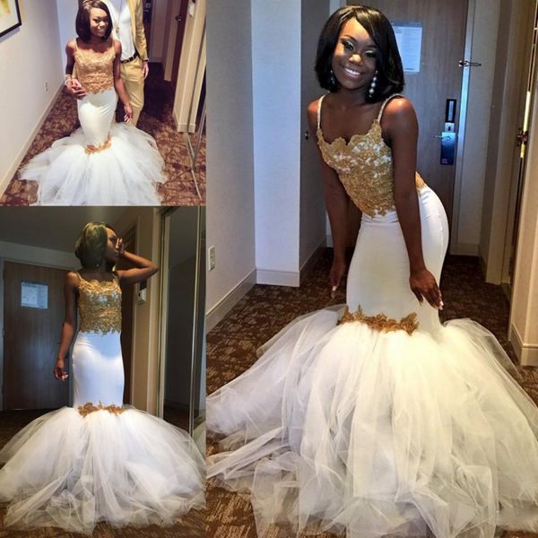 south african spaghetti prom dresses 2k17 gold lace appliques mermaid evening gowns tulle floor length cocktail formal party vestidos, Black
south african spaghetti prom dresses 2k17 gold lace appliques mermaid evening gowns tulle floor length cocktail formal party vestidos, Black