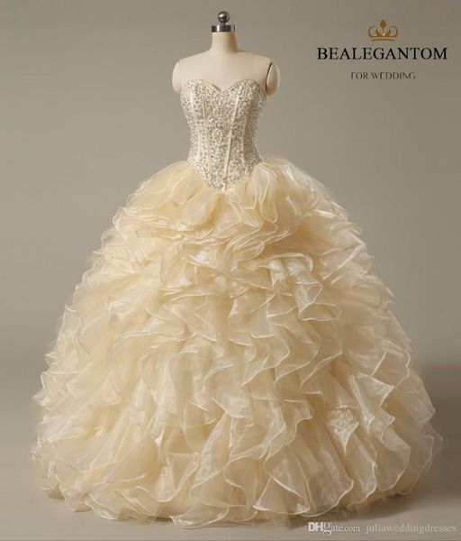2017 new champagne quinceanera dresses sweetheart crystals ball gown sweet prom pageant debutante dress party gown qc 474, Blue;red
2017 new champagne quinceanera dresses sweetheart crystals ball gown sweet prom pageant debutante dress party gown qc 474, Blue;red
