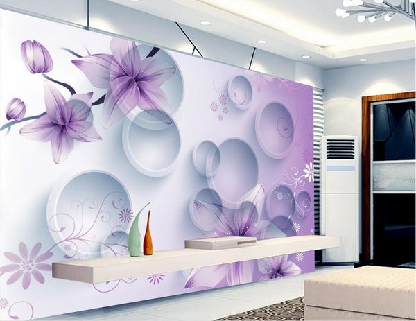 purple dream flowers 3d stereo tv background wall 3d murals wallpaper for living room
purple dream flowers 3d stereo tv background wall 3d murals wallpaper for living room