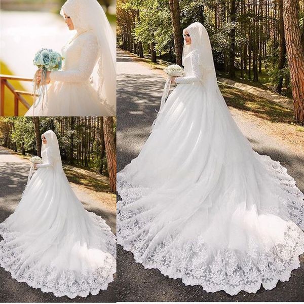 vestido de noiva robe de mariage арабский мусульманская роскошь красивое свадебное платье с длинными рукавами и длинными рукавами 2019, White 
vestido de noiva robe de mariage арабский мусульманская роскошь красивое свадебное платье с длинными рукавами и длинными рукавами 2019, White