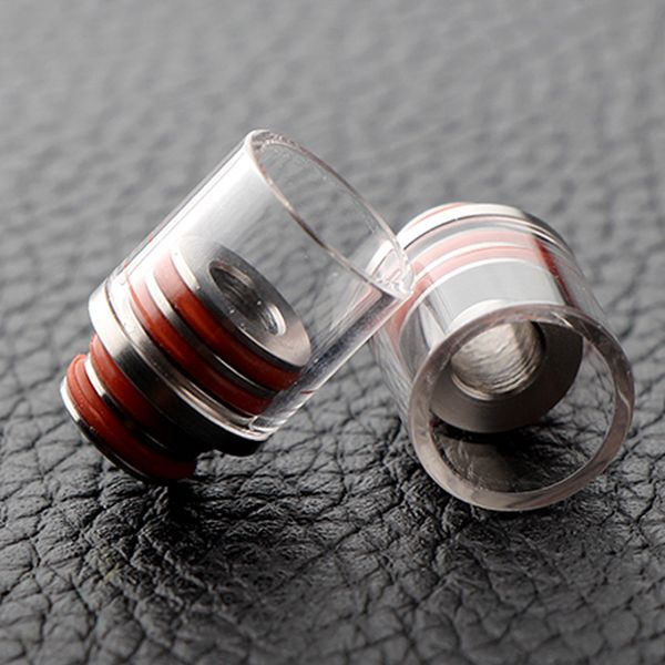 

New Removable Glass Drip Tips 510 Stainless Steel Glass Drip Tip Wide Bore MouthPiece Fit RDA Atomizers DHL Free