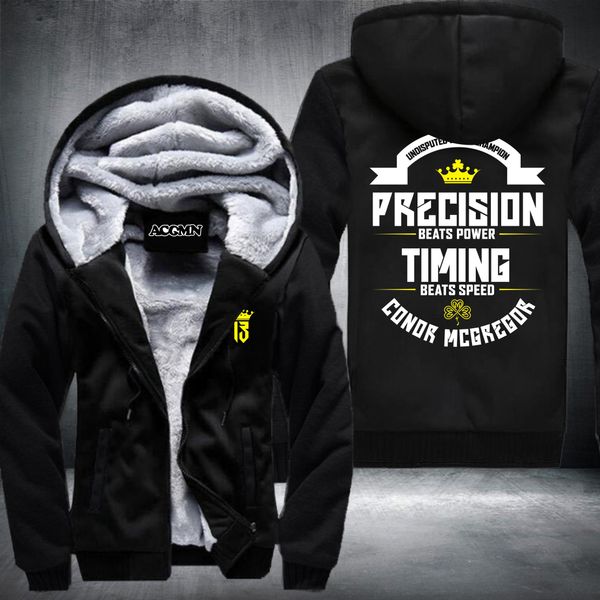 wholesale- use size conor mcgregor hoodies zip up printing pattern coats super warm thicken fleece men's coat, Black 
wholesale- use size conor mcgregor hoodies zip up printing pattern coats super warm thicken fleece men's coat, Black