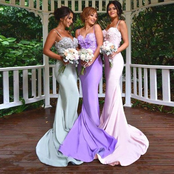 graceful spaghetti straps sweetheart mermaid 3d flowers appliques backless bridesmaid dresses open back long wedding party dresses, White;pink
graceful spaghetti straps sweetheart mermaid 3d flowers appliques backless bridesmaid dresses open back long wedding party dresses, White;pink