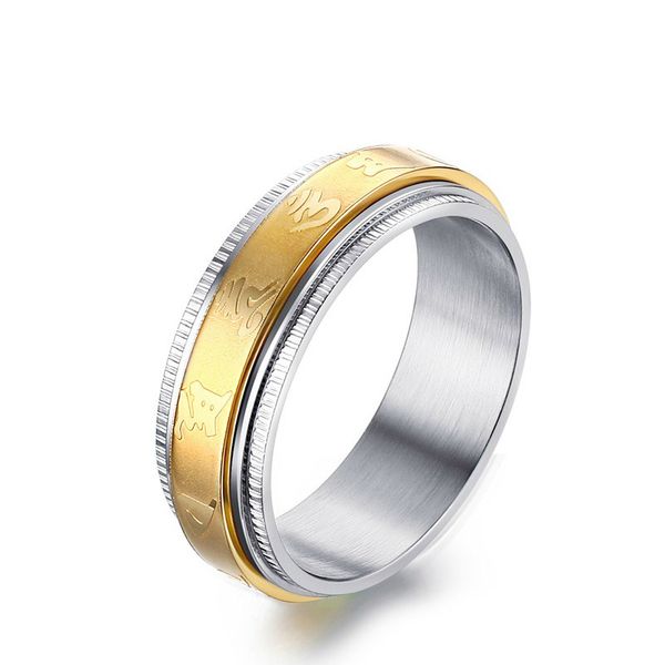 meaeguet spinner ring for men gold plated stainless steel om mani padme hum prayer jewelry r-276, Silver
meaeguet spinner ring for men gold plated stainless steel om mani padme hum prayer jewelry r-276, Silver