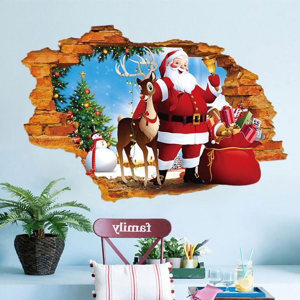 new lovely merry christmas santa claus elk deer snowman gift wall stickers wall decals for kids room home decorations
new lovely merry christmas santa claus elk deer snowman gift wall stickers wall decals for kids room home decorations