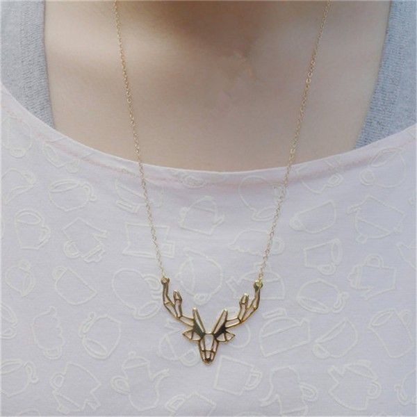 new deer necklace origami antler necklace ,antler necklace deer jewelryfor animal lover birthdgiftay, Silver
new deer necklace origami antler necklace ,antler necklace deer jewelryfor animal lover birthdgiftay, Silver