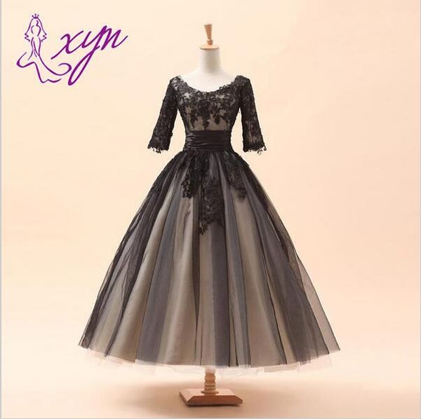 1950s vintage champagne black short wedding dresses applique a-line 3/4 long sleeve lace bridal gowns tea length vestidos de noiva new w6223, White
1950s vintage champagne black short wedding dresses applique a-line 3/4 long sleeve lace bridal gowns tea length vestidos de noiva new w6223, White