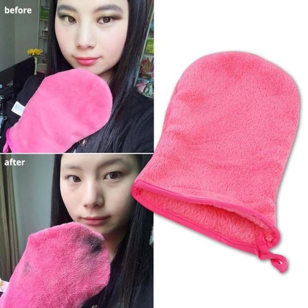 

wholesale-make up cleansing gloves make up remover gloves drops face cleaning glove convenient and efficient a5