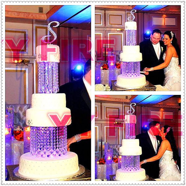 Transparent 2Tier Crystal Chandelier Cake Stand Round or Square- 8" & 10" adorned with sparkling acrylic crystals and tear drop pendants
Transparent 2Tier Crystal Chandelier Cake Stand Round or Square- 8" & 10" adorned with sparkling acrylic crystals and tear drop pendants