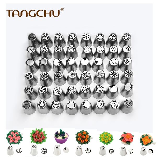 wholesale- 48pcs/set professional baking russian stainless steel icing piping nozzles tips as pastry cake decorating tools for kitchen diy
wholesale- 48pcs/set professional baking russian stainless steel icing piping nozzles tips as pastry cake decorating tools for kitchen diy