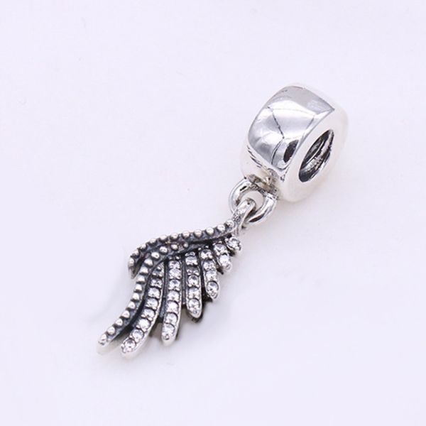 Wholesale 925 Sterling Silver Not Plated Angel's Wing CZ Pendant Charm European Charms Beads Fit Pandora Snake Chain Bracelet DIY Jewelry 
Wholesale 925 Sterling Silver Not Plated Angel's Wing CZ Pendant Charm European Charms Beads Fit Pandora Snake Chain Bracelet DIY Jewelry