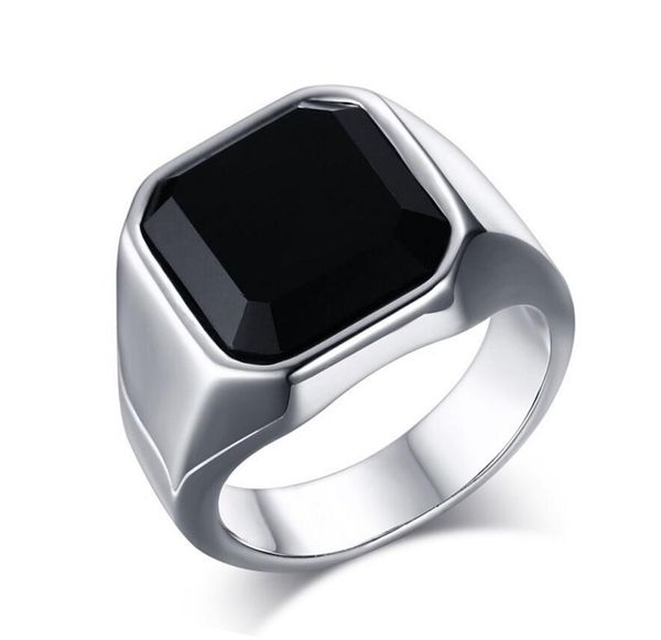 jewelry fashion stainless steel signet rings with black agate for men(7-12#), Silver
jewelry fashion stainless steel signet rings with black agate for men(7-12#), Silver
