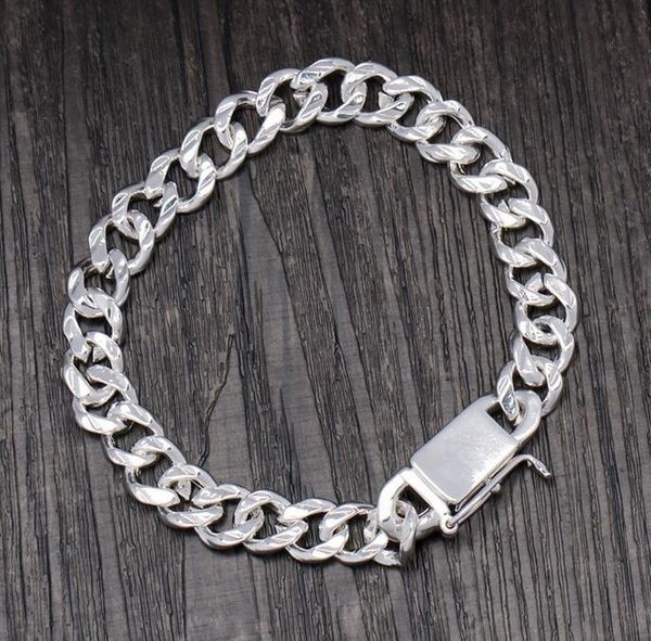 2017 new fashion 925 sterling silver bracelets jewelry gifts women men 10mm square buckle sideways hand chains bracelets, Black
2017 new fashion 925 sterling silver bracelets jewelry gifts women men 10mm square buckle sideways hand chains bracelets, Black