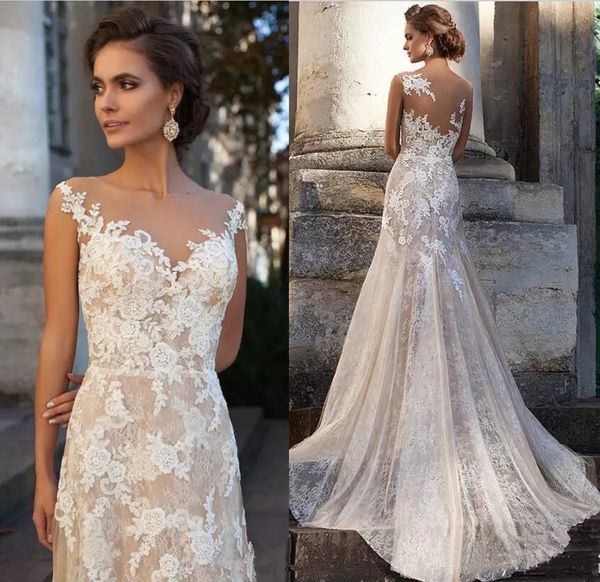 новое прибытие vintage шнурка mermaid свадебные платья 2017 дешевые с sheer scoop neck суд поезд аппликациями свадебные платья пользовательс, White
новое прибытие vintage шнурка mermaid свадебные платья 2017 дешевые с sheer scoop neck суд поезд аппликациями свадебные платья пользовательс, White