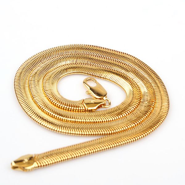 fashion 24k yellow gold filled real mens womens flat solid snake bone chain necklace 24" 6mm, Silver
fashion 24k yellow gold filled real mens womens flat solid snake bone chain necklace 24" 6mm, Silver