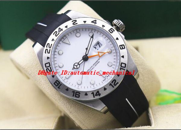 luxury wristwatch ii 216570 white dial rubber bracelet automatic men's watch, Slivery;brown
luxury wristwatch ii 216570 white dial rubber bracelet automatic men's watch, Slivery;brown