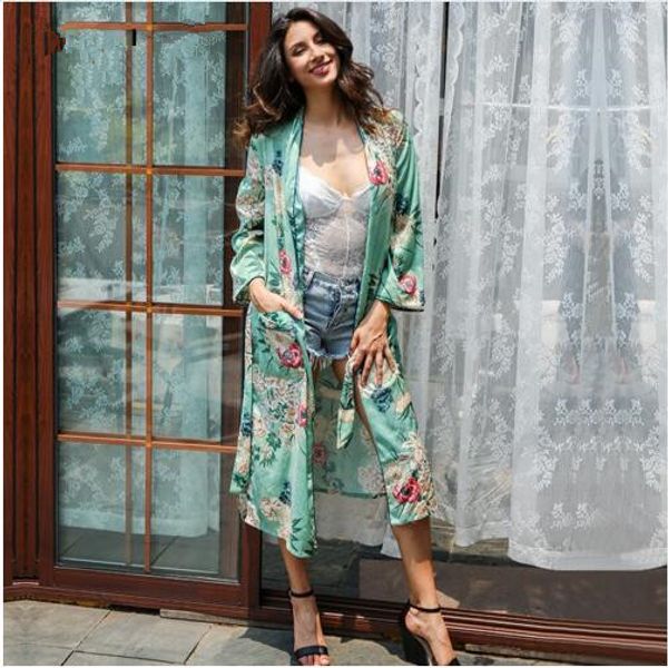 Floral print blouses shirts long kimono Women sashes pocket kimono cardigan Elegent long sleeve summer bohemian blouse beach tops hot sale
Floral print blouses shirts long kimono Women sashes pocket kimono cardigan Elegent long sleeve summer bohemian blouse beach tops hot sale