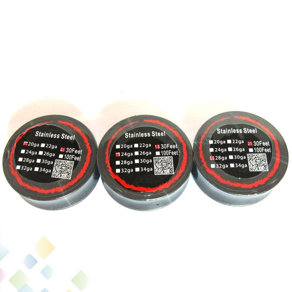 30 Feet Stainless Steel Wire Fast Heating Resistance Coil 20 22 24 26 28 30 Gauge for DIY RDA E Cigarette DHL Free
30 Feet Stainless Steel Wire Fast Heating Resistance Coil 20 22 24 26 28 30 Gauge for DIY RDA E Cigarette DHL Free