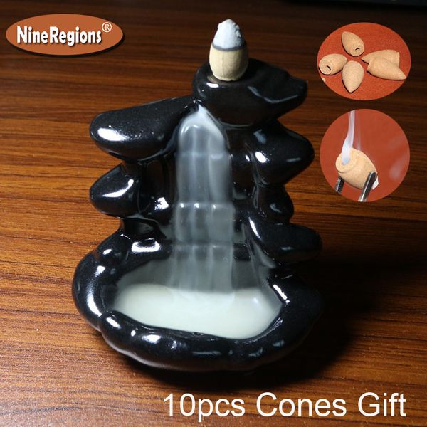 handmade porcelain ceramic incense burner holder with 10 backflow incense burner buddhist decoration home aromatherapy gift
handmade porcelain ceramic incense burner holder with 10 backflow incense burner buddhist decoration home aromatherapy gift