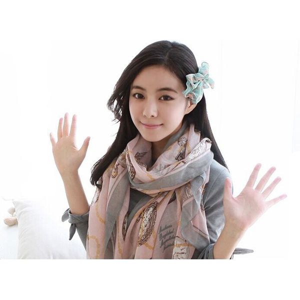 wholesale-women scarf clock patterned winter silk shawl long scarves patchwork chain print large wrap neckerchief, Blue;gray
wholesale-women scarf clock patterned winter silk shawl long scarves patchwork chain print large wrap neckerchief, Blue;gray