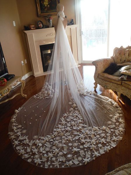 3d floral appliques bridal veils wedding one layer ivory chapel length veil tulle hair accessories, Black
3d floral appliques bridal veils wedding one layer ivory chapel length veil tulle hair accessories, Black