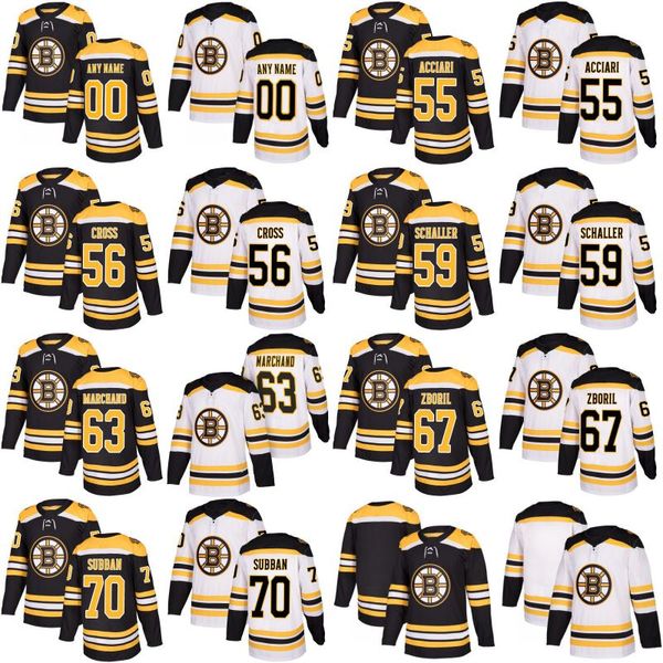 2017-2018 Season 55 Noel Acciari 56 Tommy Cross 59 Tim Schaller 63 Brad Marchand 67 Jakub Zboril Boston Bruins Custom Hockey Jerseys
2017-2018 Season 55 Noel Acciari 56 Tommy Cross 59 Tim Schaller 63 Brad Marchand 67 Jakub Zboril Boston Bruins Custom Hockey Jerseys