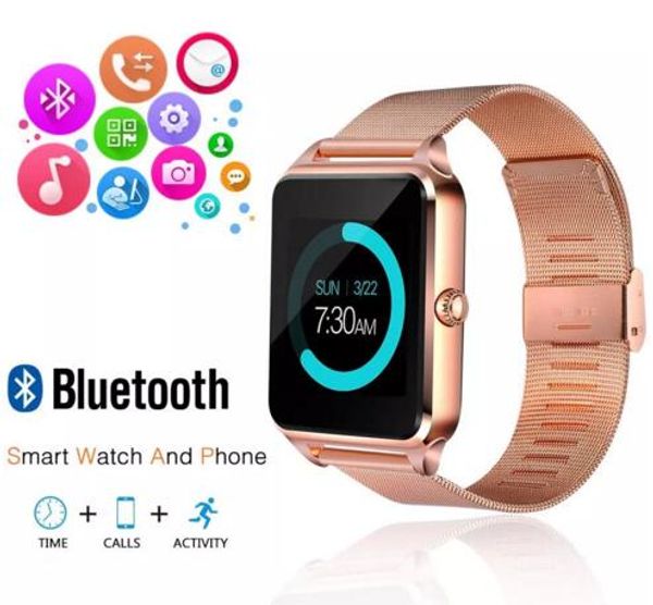 Bluetooth Smart Watch Phone Z60 Stainless Steel Support SIM TF Card Camera Fitness Tracker GT08 GT09 DZ09 A1 V8 Smartwatch 2017
Bluetooth Smart Watch Phone Z60 Stainless Steel Support SIM TF Card Camera Fitness Tracker GT08 GT09 DZ09 A1 V8 Smartwatch 2017