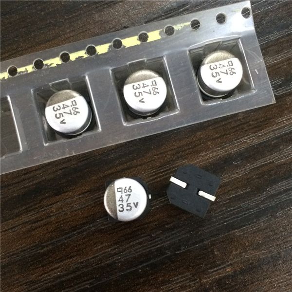 

wholesale- 10pcs 47uf 35v nippon ncc mvy series 6.3x5.5mm low impedance 35v47uf smd aluminum electrolytic capacitor
