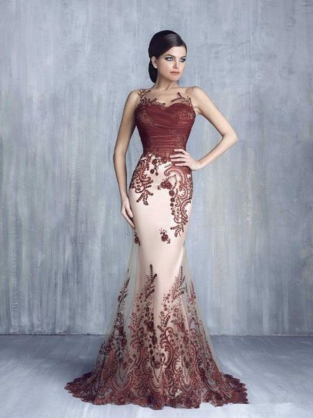 tony chaaya burgundy lace beaded mermaid evening formal dresses sheer neck dubai arabic over skirt fishtail occasion prom party gowns, Black;red
tony chaaya burgundy lace beaded mermaid evening formal dresses sheer neck dubai arabic over skirt fishtail occasion prom party gowns, Black;red