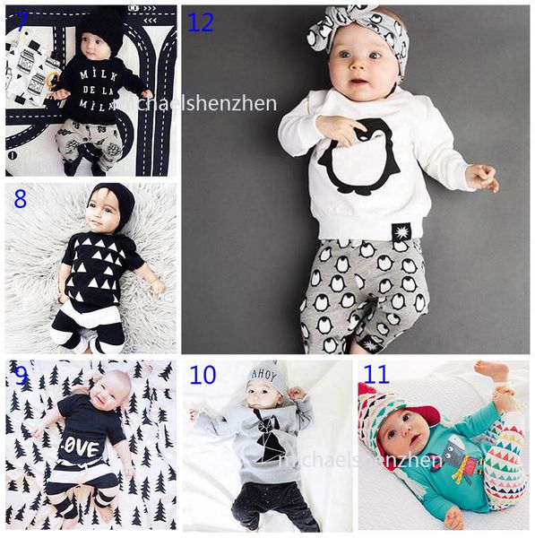 30 Style Baby INS fox stripe letter Suits DHL Kids Toddler Infant Casual Short long sleeve T-shirt +trousers 2 pcs sets pajamas B001
30 Style Baby INS fox stripe letter Suits DHL Kids Toddler Infant Casual Short long sleeve T-shirt +trousers 2 pcs sets pajamas B001