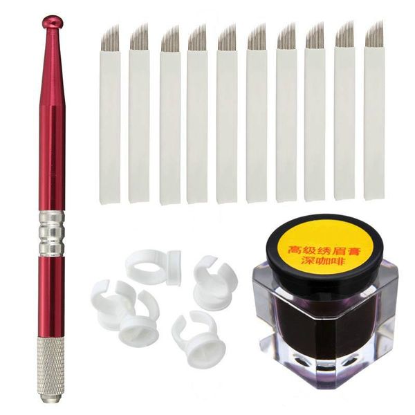 Semi-Permanent Eyebrow Makeup Microblading Manual Tattoo Pens + 18 Pins Needles + Ring Ink Cup + Tattoo-Ink free ship
Semi-Permanent Eyebrow Makeup Microblading Manual Tattoo Pens + 18 Pins Needles + Ring Ink Cup + Tattoo-Ink free ship
