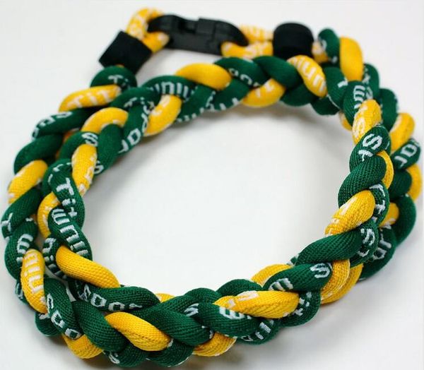 promotion - 400pcs/lot baseball sports titanium 3 rope braided dark green dark green yellow ge necklace rt074, Golden;silver
promotion - 400pcs/lot baseball sports titanium 3 rope braided dark green dark green yellow ge necklace rt074, Golden;silver