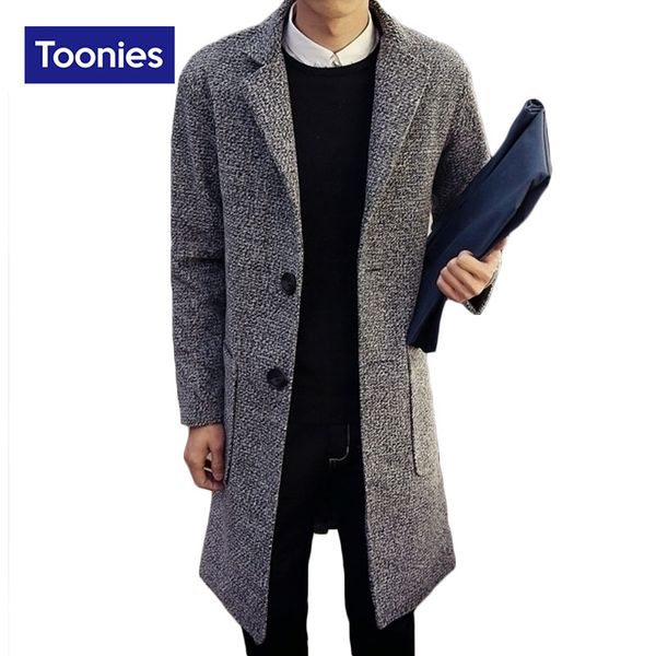 wholesale- man's fashion winter woolen coat long length man slim casual woolen jacket 2016 fashion male plus velvet woolen thickening c, Black
wholesale- man's fashion winter woolen coat long length man slim casual woolen jacket 2016 fashion male plus velvet woolen thickening c, Black