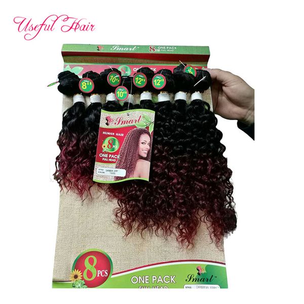 

whoelsael ombre blonde extensions brazilian hair deep wave curly human braiding hair extension african american malaysian hair human bundles, Black