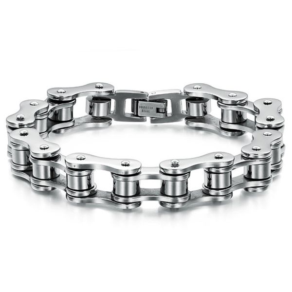fashion punk bike chain bracelets silver gold stainless steel link bicycle bike chain bracelets jewelry 17/19/21cm, Black
fashion punk bike chain bracelets silver gold stainless steel link bicycle bike chain bracelets jewelry 17/19/21cm, Black