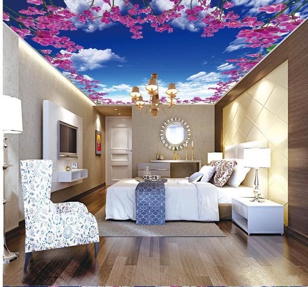 flowers ceiling ceilings ceiling frescoes mural 3d wallpaper 3d wall papers for tv backdrop