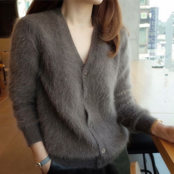 wholesale- thick solid color sweater korean version of sweater coat the new long-haired mink cashmere cardigan v-neck women short paragraph, White;black
wholesale- thick solid color sweater korean version of sweater coat the new long-haired mink cashmere cardigan v-neck women short paragraph, White;black
