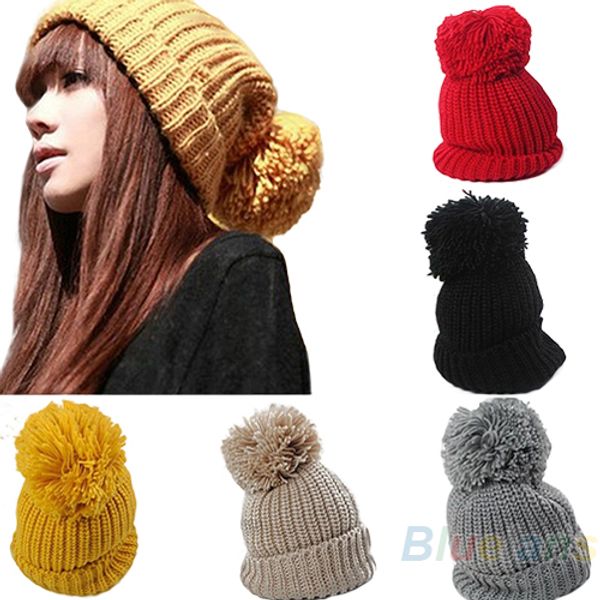 2016 hight quality women's winter slouch knit cap warm oversized cuffed beanie crochet bobble beanies knitting wool hat 8ncm, Blue;gray
2016 hight quality women's winter slouch knit cap warm oversized cuffed beanie crochet bobble beanies knitting wool hat 8ncm, Blue;gray