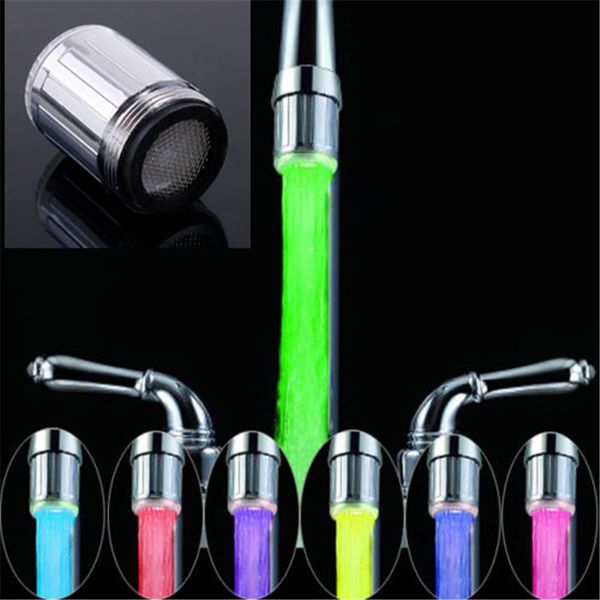 wholesale- led water faucet stream light 7 colors changing glow shower tap head kitchen temperature sensor tap te kitchen accessories
wholesale- led water faucet stream light 7 colors changing glow shower tap head kitchen temperature sensor tap te kitchen accessories