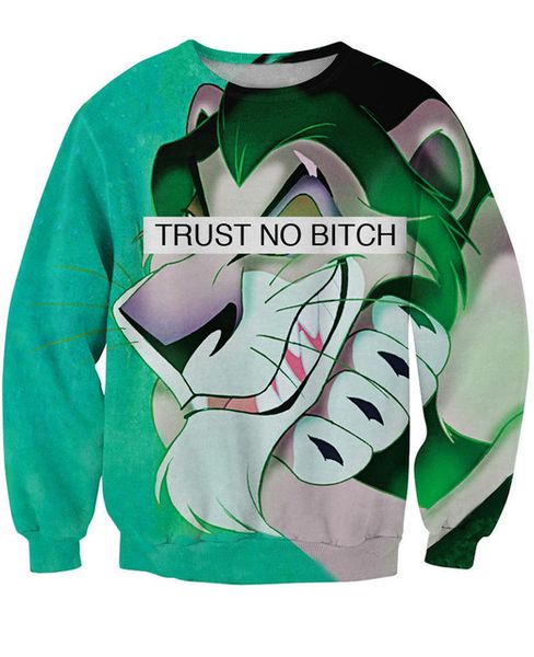 wholesale-trust no bitch scar sweatshirt king lion 3d print sweats women men fashion clothing outfits outerwear hooides jumper, Black
wholesale-trust no bitch scar sweatshirt king lion 3d print sweats women men fashion clothing outfits outerwear hooides jumper, Black