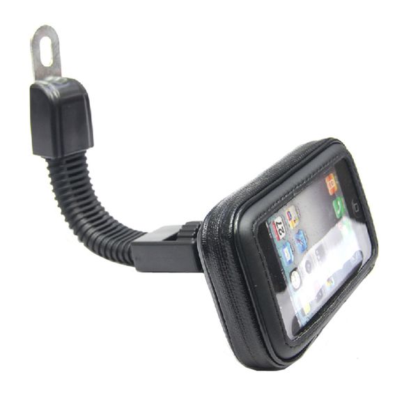 Whole ale motorcycle mobile phone holder tand for iphone 4 5 6 plu gp motor rear view mirror mount waterproof bag oporte movil moto Whole ale motorcycle mobile phone holder tand for iphone 4 5 6 plu gp motor rear view mirror mount waterproof bag oporte movil moto