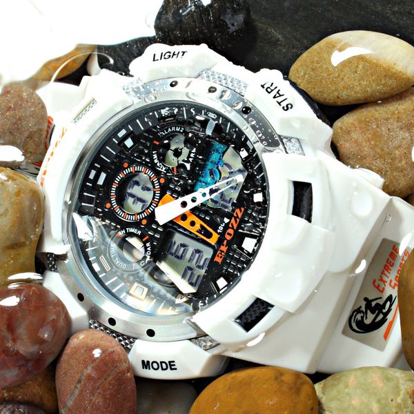 epozz watches men synchronize mov 100m water resistant 1 year warranty white sport wrist watch e3001white, Slivery;brown
epozz watches men synchronize mov 100m water resistant 1 year warranty white sport wrist watch e3001white, Slivery;brown