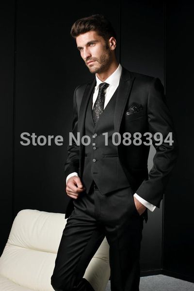 wholesale- custom made 2016 new arrival formal mens suits slim fit black men's wedding suits groom tuxedos for men 3 pieces suit, White;black
wholesale- custom made 2016 new arrival formal mens suits slim fit black men's wedding suits groom tuxedos for men 3 pieces suit, White;black