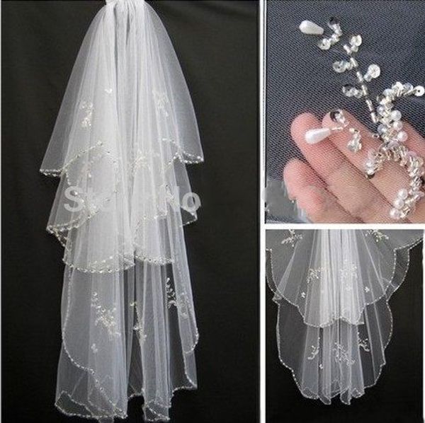 2017 sell 2 layer of shiny pearl pearl white/ivory wedding bridal veil and tiara comb attachment af47 bride, Black
2017 sell 2 layer of shiny pearl pearl white/ivory wedding bridal veil and tiara comb attachment af47 bride, Black