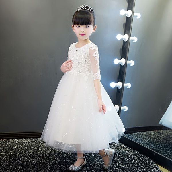 elegant flower girl white lace wedding dress sequin appliques party tulle princess birthday dress half sleeve first communion gown, White;blue
elegant flower girl white lace wedding dress sequin appliques party tulle princess birthday dress half sleeve first communion gown, White;blue